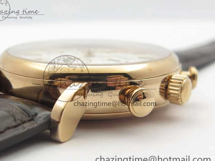 MIROTIME 0220 Efficient Portofino Chrono RG ZF 1:1 Best Edition White Dial on Brown Leather Strap A 7151